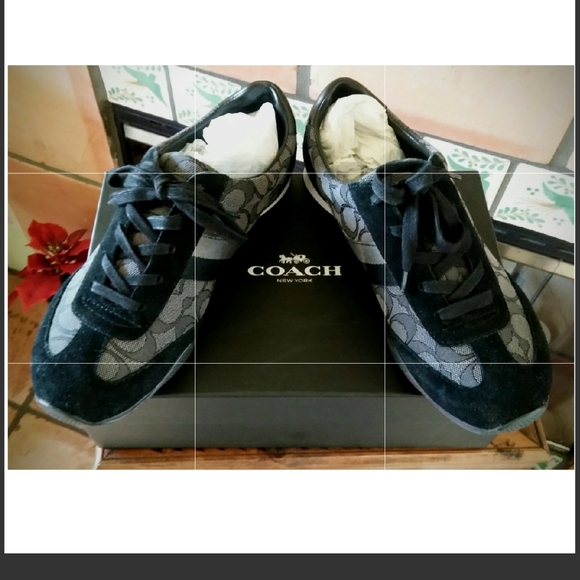 Coach Shoes - NIB 💞 COACH 💞 Kelson Black & Gray Suede Sneakers